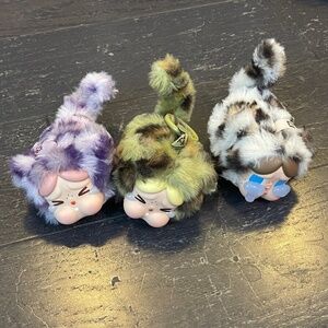 Set of 3 Authentic Crybaby Wild But Cutie Confirmed Pendant Plush Toy Dolls